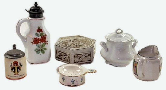 6Pc Vintage Ceramics & Glass