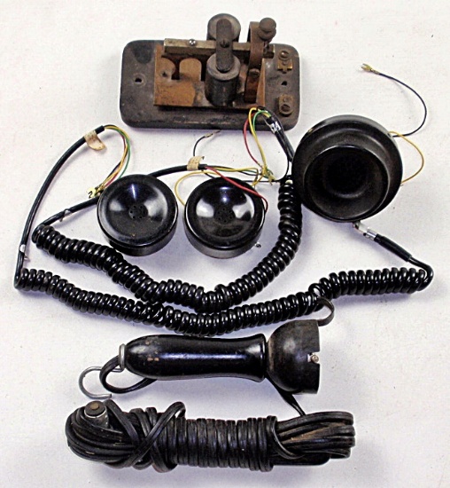 Lot of vintage and antique telephone parts (7+)