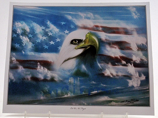 Lot of posters commemorating the twin towers (approx 100)