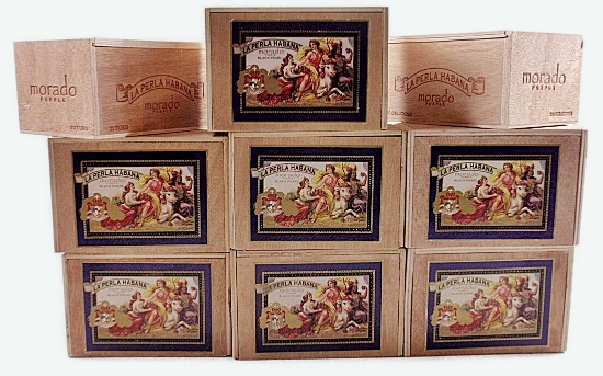 9 Morado Wood Cigar Boxes