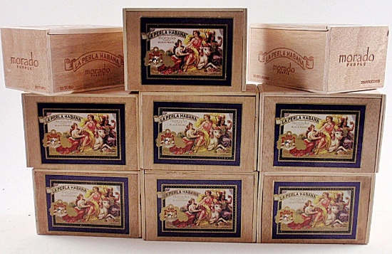 9 Morado Wood Cigar Boxes