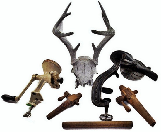 Enterprise Cherry Pitter, Food Mill, Spigots & Deer Rack
