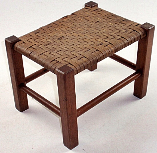 A Youths Arts & Crafts Walnut Foot Stool