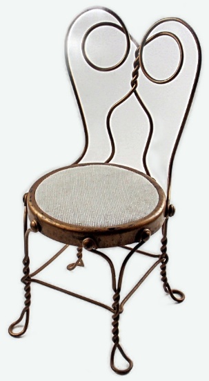 A Child's Bent Wire Ice Cream Parlor Chair
