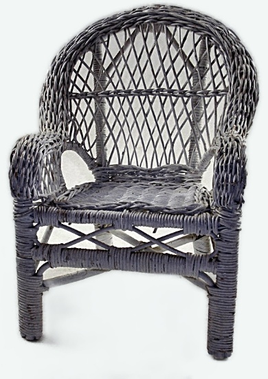A Child's Woven Wicker Armchair