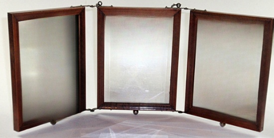 Victorian Aesthetic Movement Tri-Fold Mirror