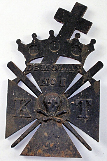 A Cast Iron De Molay Marker