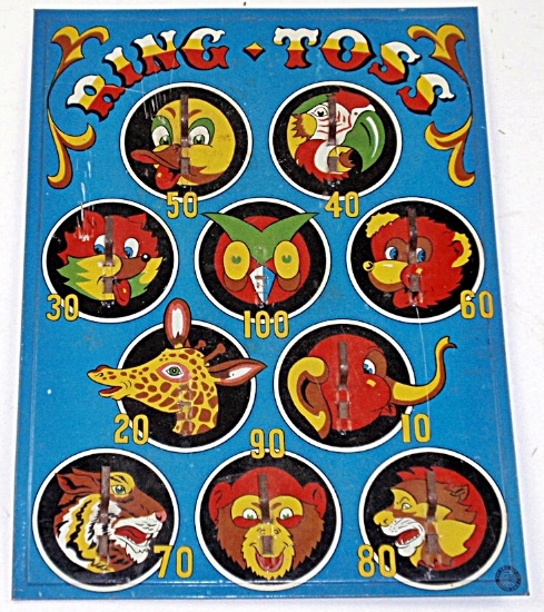 A Zoological Ring Toss Game Board
