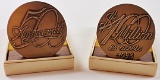 Two John Deere Credit Union Medallions