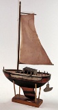 A Folk Art Wood Ships Model