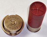 An oversized 12ga Shotshell Table Lighter & Coaster Set