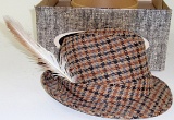 A Man's Resitol Hound's Tooth Porkpie Hat