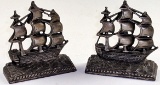 A Pair Of Cast Iron Ship Bookends