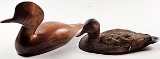 2 Carved Wood Decoys