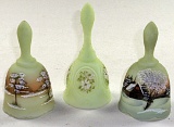 3 Fenton Artist Decorated Glass Bells