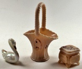 3pc Vintage Art Glass