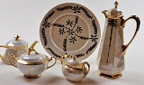 A 17pc Chocolate Pot & Tea Set