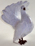 A French Pottery Peacock Dove