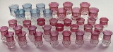 A 36pc Set of Ruby & green flashed Kings Crown Glassware
