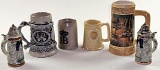 6 Vintage Beer Mugs & Steins