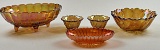5 Pc Group Of Vintage Carnival Glass
