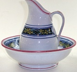 An English Personal Wash Bowl & Pitcher