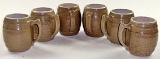 Set of 6 Uhl Pottery Handled Mugs