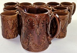 14Pc Vintage Stoneware Beverage Set