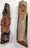 2 Live Edge Carved Facial Masks