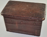 A Vintage Oil Cloth Covered Small Chest