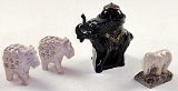 4 Vintage Elephant Figures