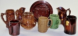 9Pc Group Of Glazed Pottery