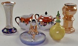6Pc Group Art Deco Lusterware