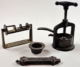 4 Pc Vintage Cast Iron