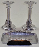 4 Pc Hammered Aluminum Art Ware