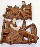 2 Large vintage ceramic decorations