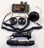 Lot of vintage and antique telephone parts (7+)
