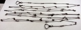 A Gunter's Or Surveyors Chain, with stirrup handles and each end.