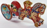 A Cowboy Kid on Horse Pull Toy