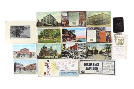 Burlington, Iowa Historical Collectibles (6), 11 postcards featuring varies locations & buildings...