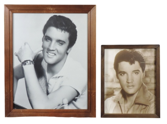 Elvis Presley Framed Photographs (2), Promotional photographs featuring Elvis in his younger years,