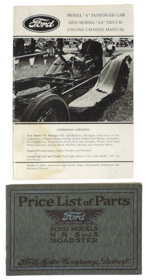 Automobile 1914 Ford Price List of Parts & Manual, Ford Models N, R, S & S Roadster price book, 3...