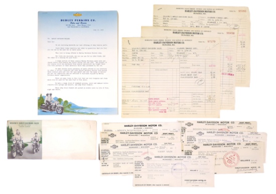 Harley-Davidson Paper (12 pcs), all from Selkirk's Harley-Davidson Sales-Canton, IL from 1948-1952: