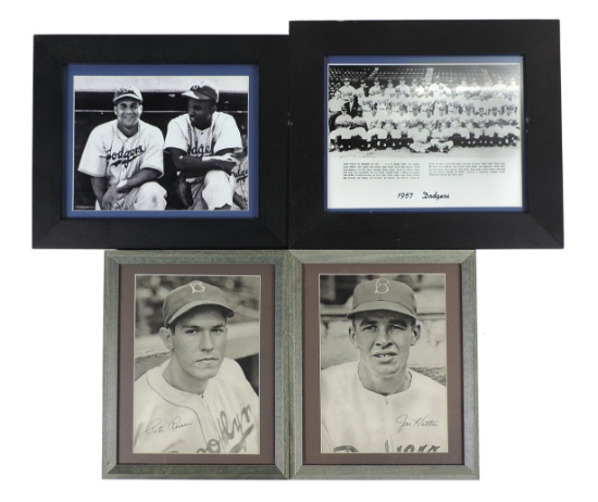 Dodgers' Photos (4), features Joe Hatten, Pete Reiser, Jackie Robinson & Roy Campanella in 1948 &...