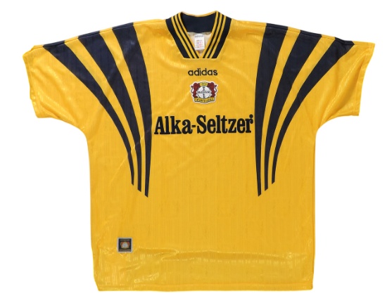 Bayer Leverkusen Addidas Alka-SeltzerÂ® 1996-1997 Away Jersey, XXL, Made in Italy, 100% polyester...