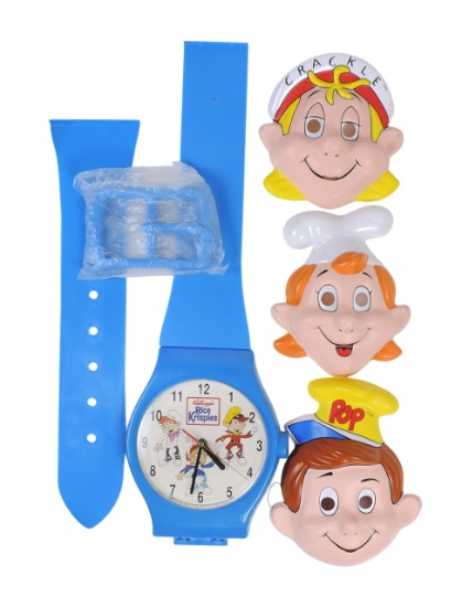 Rice Krispies Elves Snap/Crackle/Pop Collectibles (4), Snap/Crackle/Pop Halloween celluloid masks...
