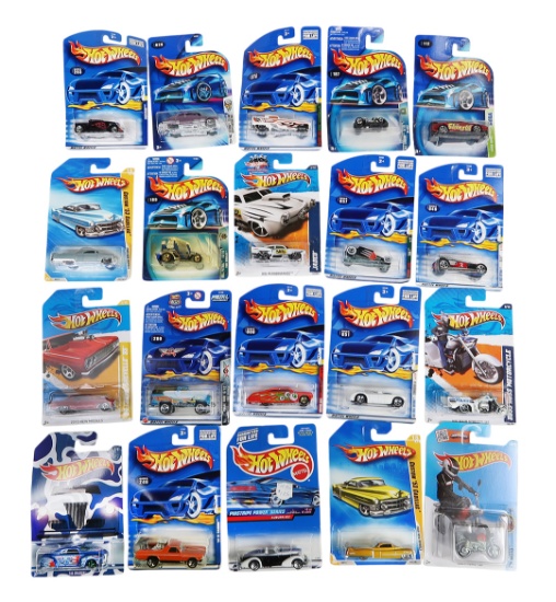 Hot Wheels (20), '68 El Camino, Tail Dragger, Monsters Series, Logo-motive Series, Cunningham C4R...