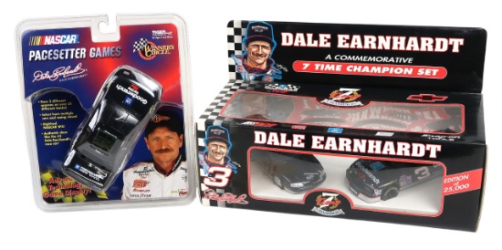 NASCAR Dale Earnhardt Collectibles, Ltd Ed 7 time champion set & Pacesetter Games car, MIB, largest