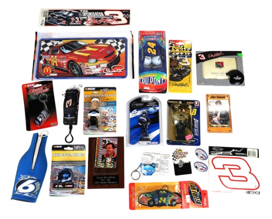 NASCAR products (20), Golf Balls, Bobblehead, stickers, key chain & more, All New In Package, lar...