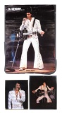 Elvis Presley Concert Poster (3), gold toned plastic frame, lacquered wood/painted black (weighs ...